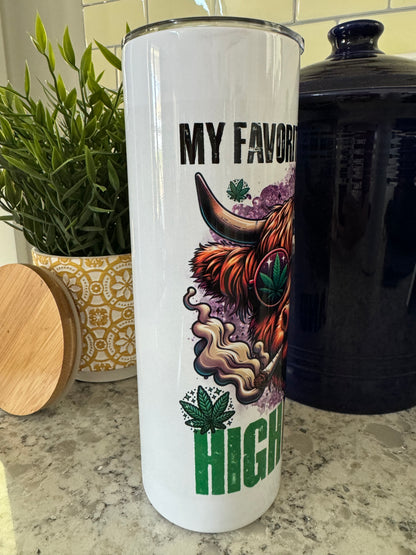 20 ounce Insulated Skinny Tumbler - Highland High Cow