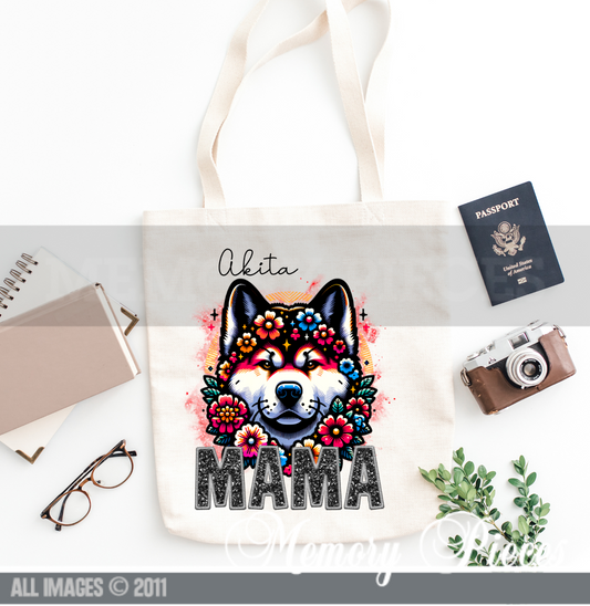 Akita Dog Mama Tote Bags