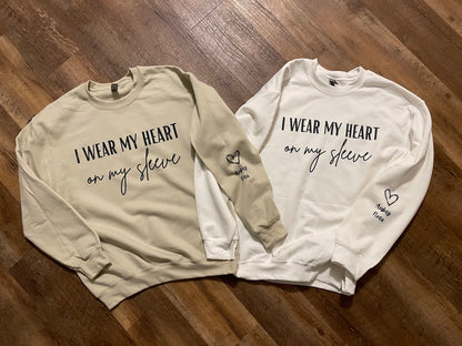 ‘I Wear My Heart on my Sleeve' Crewneck Sweatshirt