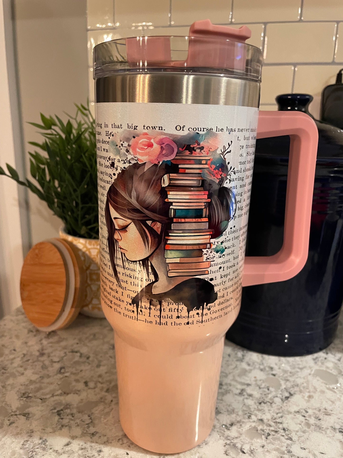 40 ounce Insulated Travel Tumbler - Just One More Chapter