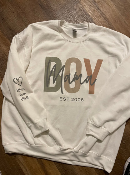 Crewneck ‘Boy Mama' Sweatshirt