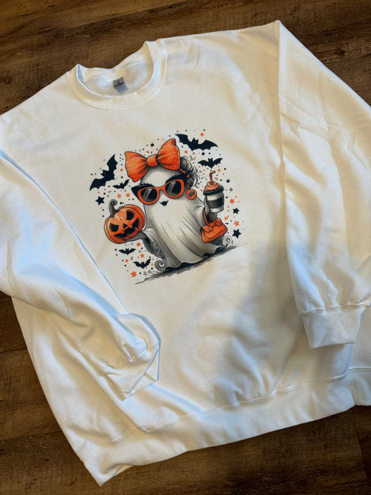 Cute Funny Halloween Ghost Crewneck Sweatshirt