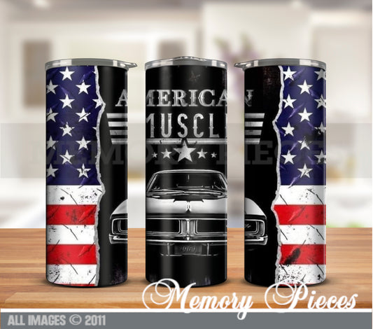 20 ounce Insulated Skinny Tumbler - American Muscle Car