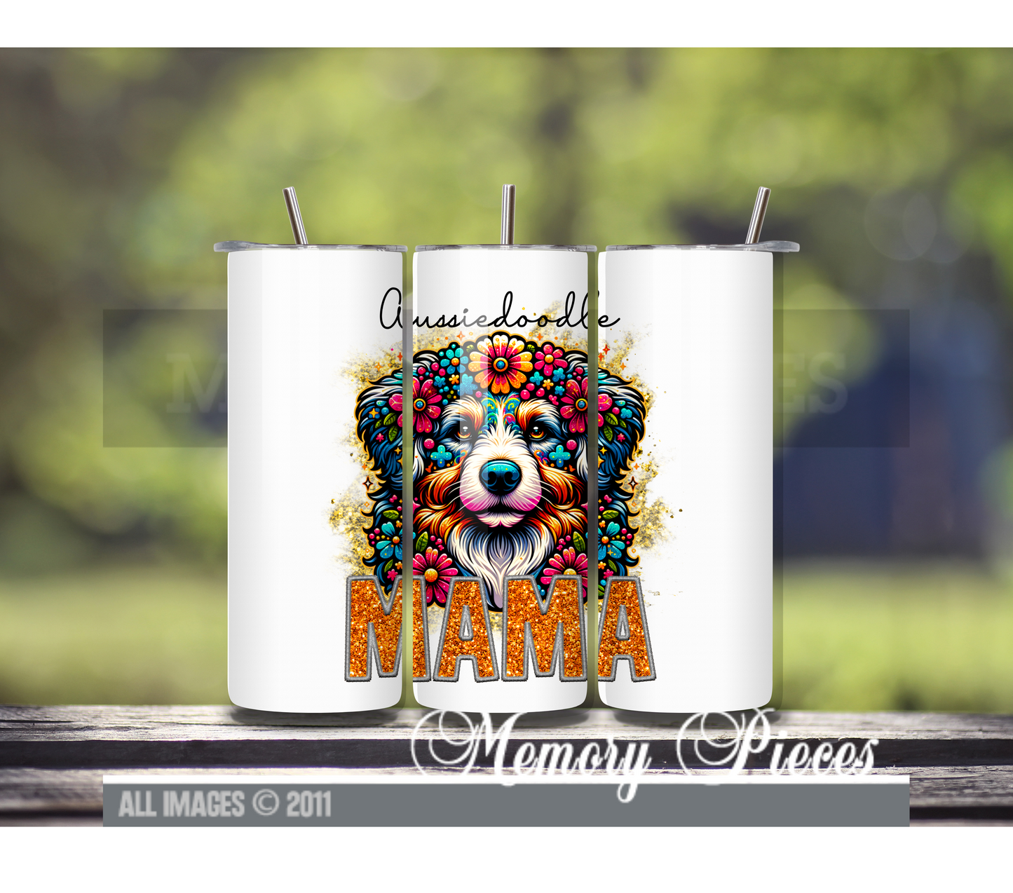 20 ounce Insulated Skinny Tumbler - Aussiedoodle Mama