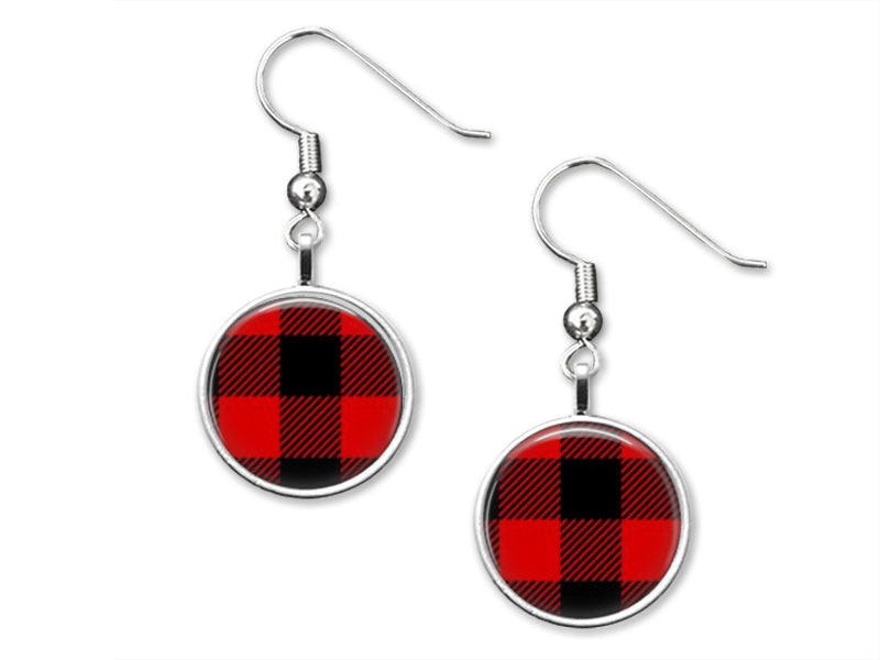 Buffalo Plaid 12mm Dangle Earrings