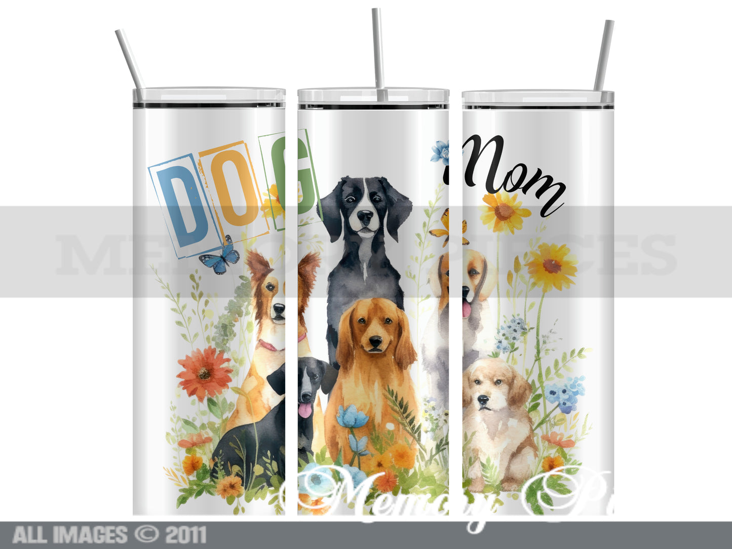 20 ounce Insulated Skinny Tumbler - Dog Mom