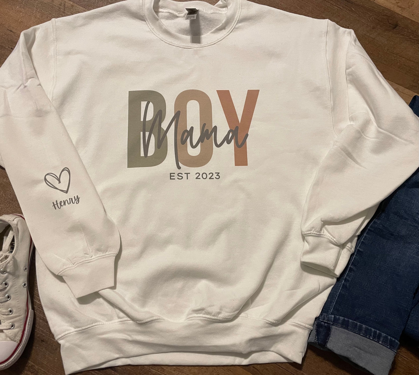 Crewneck ‘Boy Mama' Sweatshirt