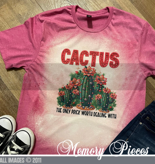 Short Sleeve ‘Cactus’ Bleached T-Shirt