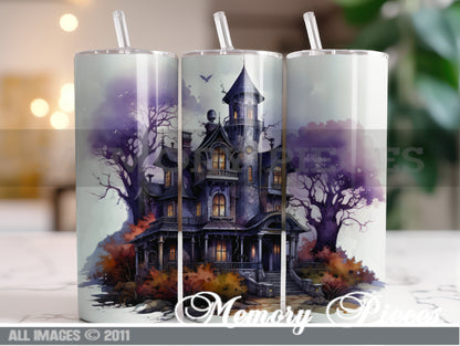 20 ounce Insulated Skinny Tumbler - Haunted House