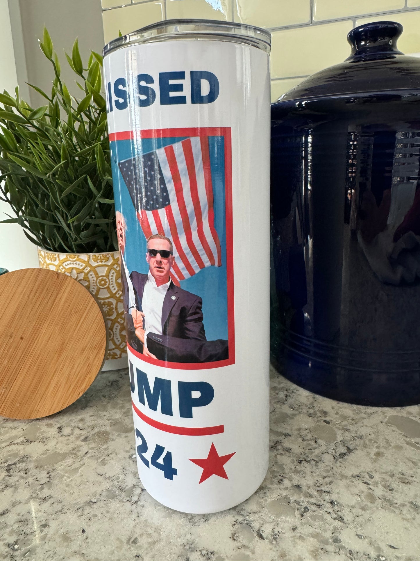 20 ounce Insulated Skinny Tumbler - YOU MISSED Trump 2024