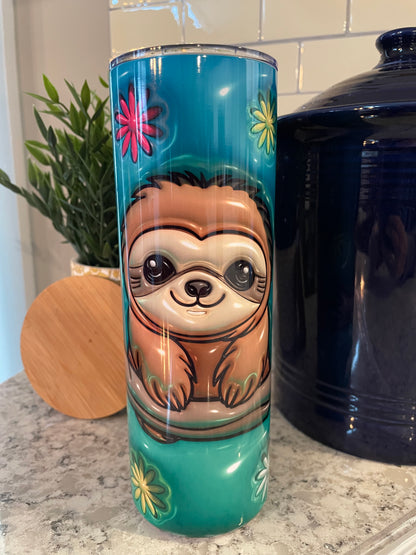 20 ounce Insulated Skinny Tumbler -  Sloth