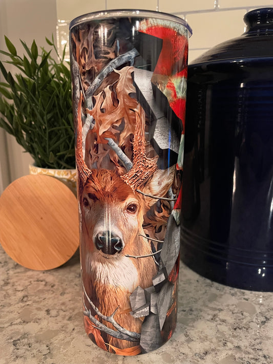 20 ounce Insulated Skinny Tumbler - Hunting and Fish