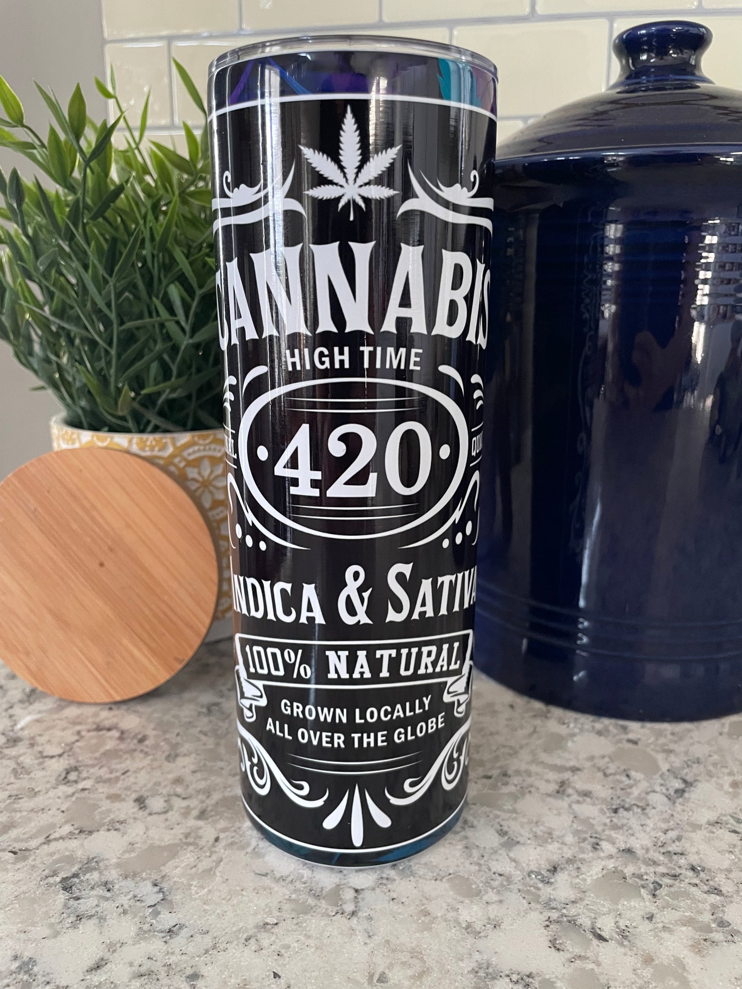 20 ounce Insulated Skinny Tumbler - Cannabis 420