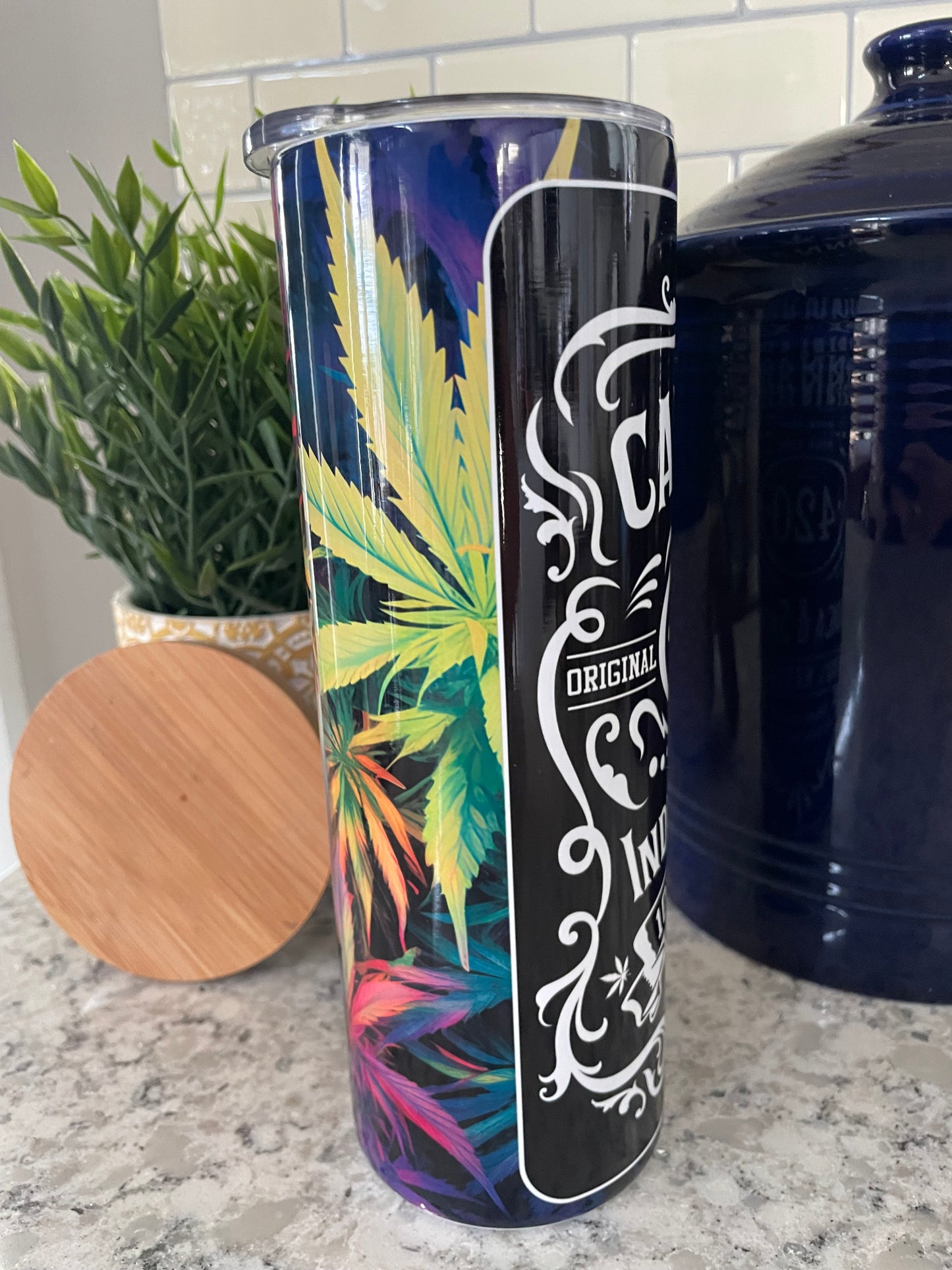 20 ounce Insulated Skinny Tumbler - Cannabis 420