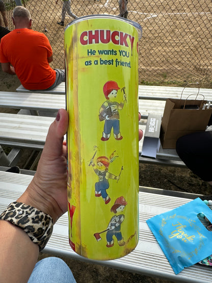 20 ounce Insulated Skinny Tumbler - Chucky