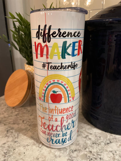 20 ounce Insulated Skinny Tumbler - Teacher