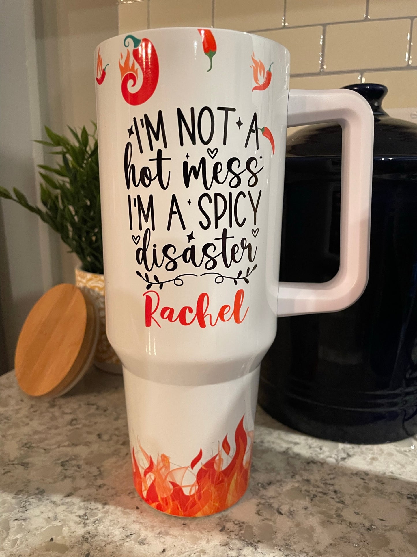 40 ounce Insulated Travel Tumbler - #spiceydisaster