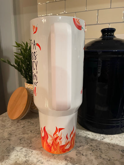 40 ounce Insulated Travel Tumbler - #spiceydisaster