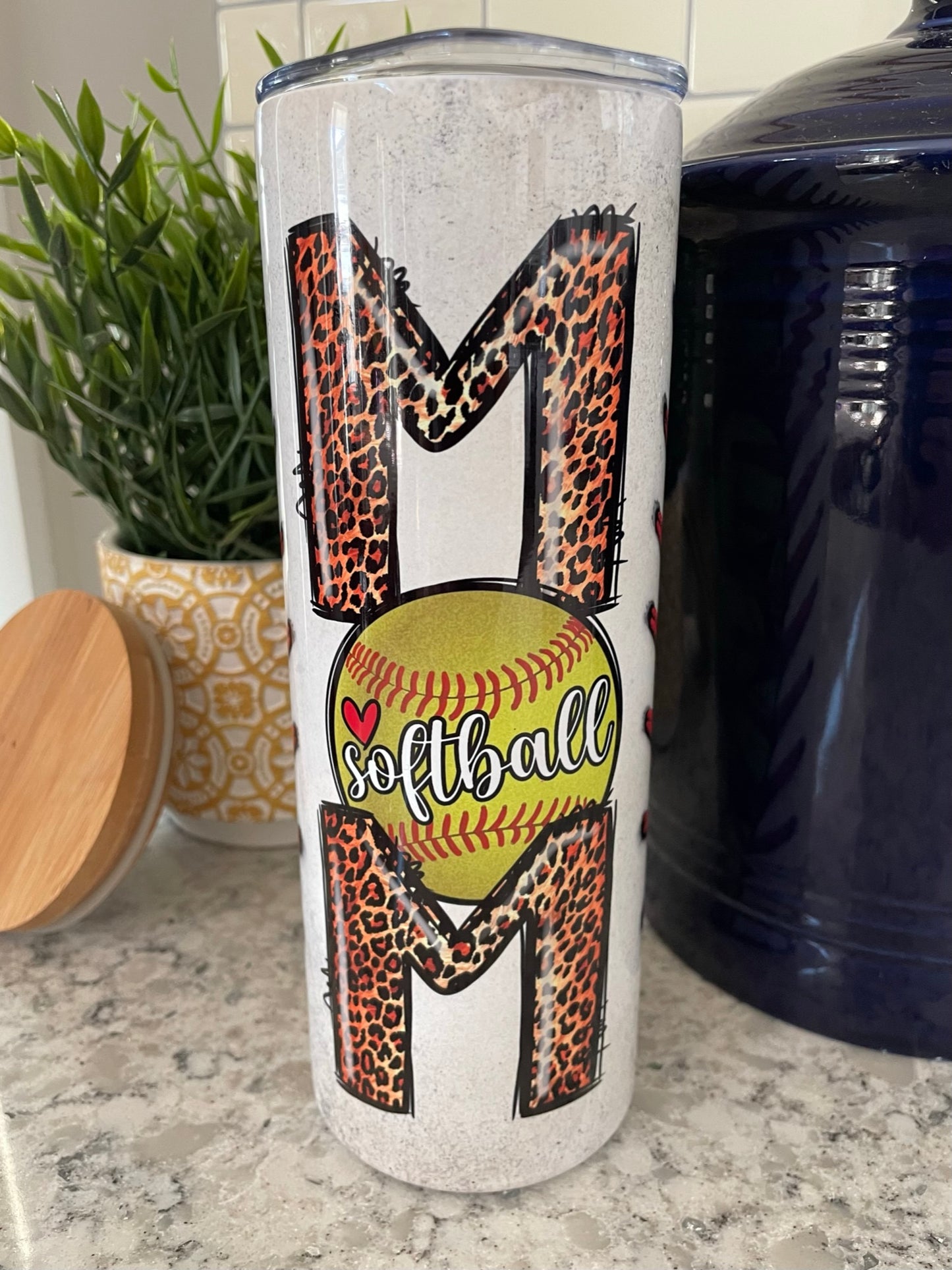 Copy of 20 ounce Insulated Skinny Tumbler - Softball Mom