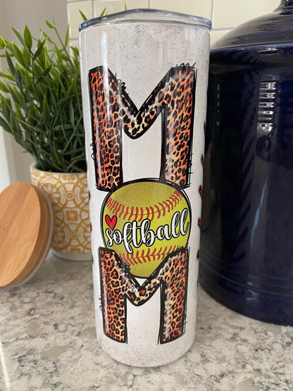 Copy of 20 ounce Insulated Skinny Tumbler - Softball Mom