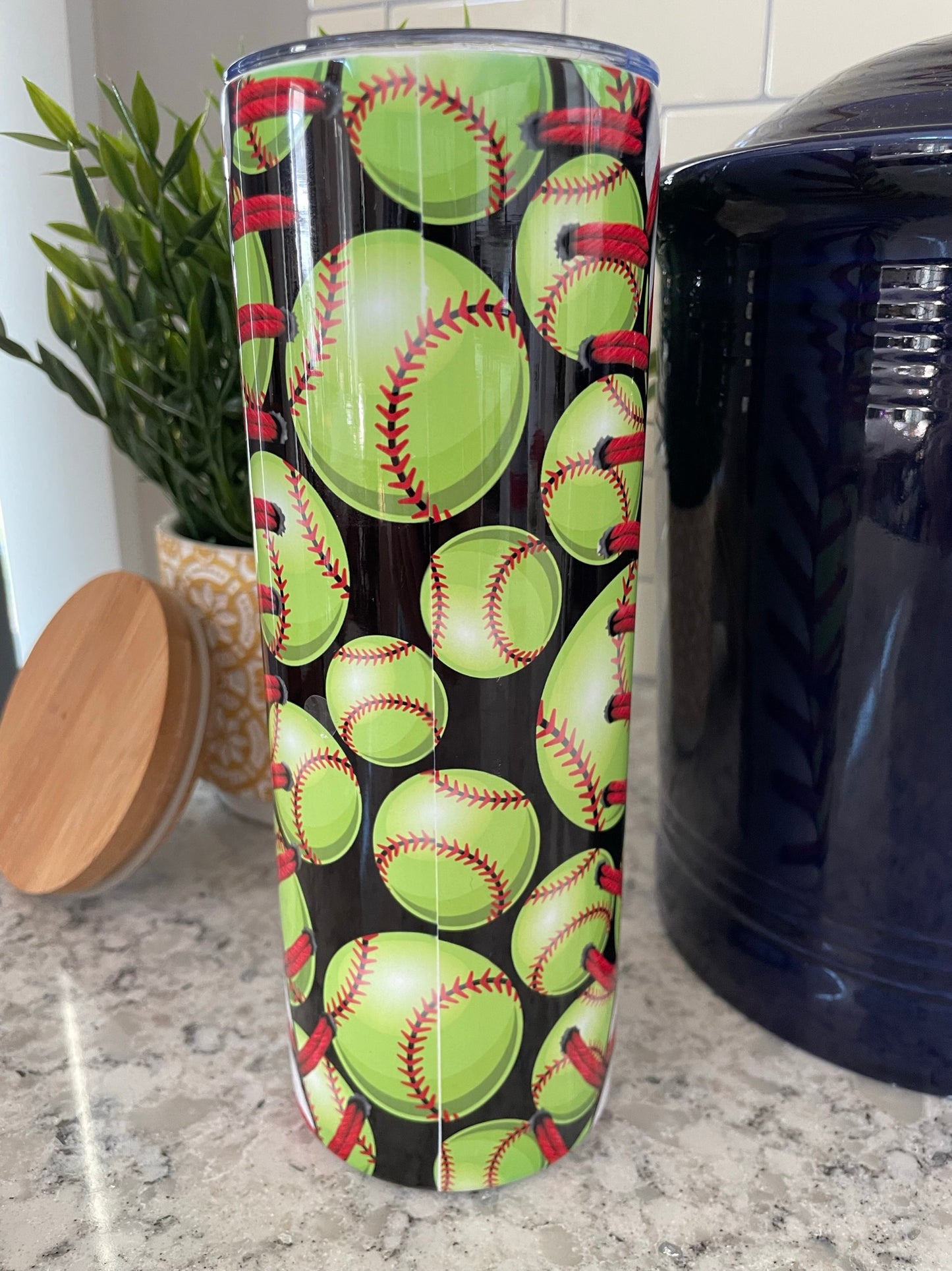 Copy of 20 ounce Insulated Skinny Tumbler - Softball Mom