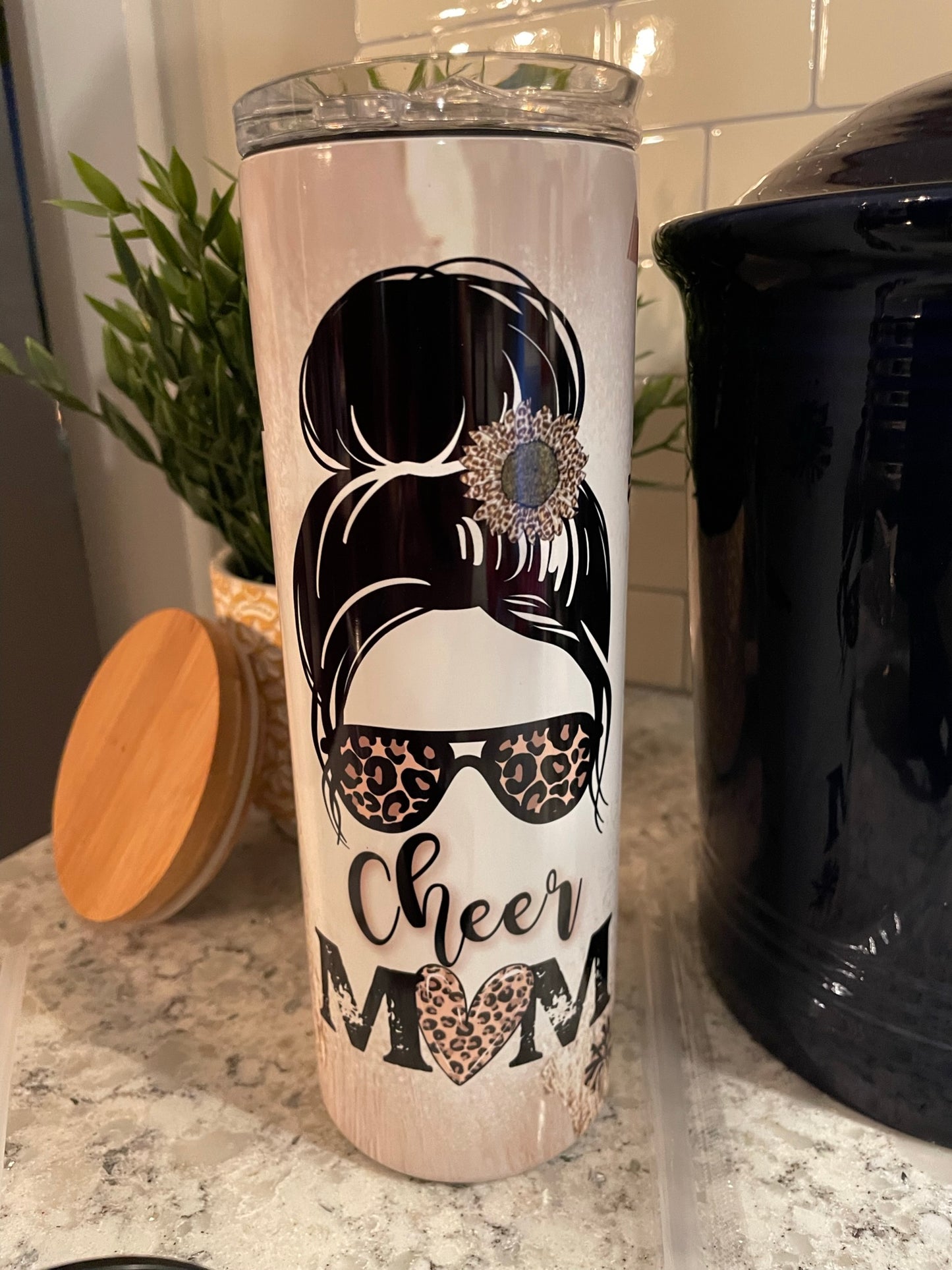 20 ounce Insulated Skinny Tumbler - Cheer Mom