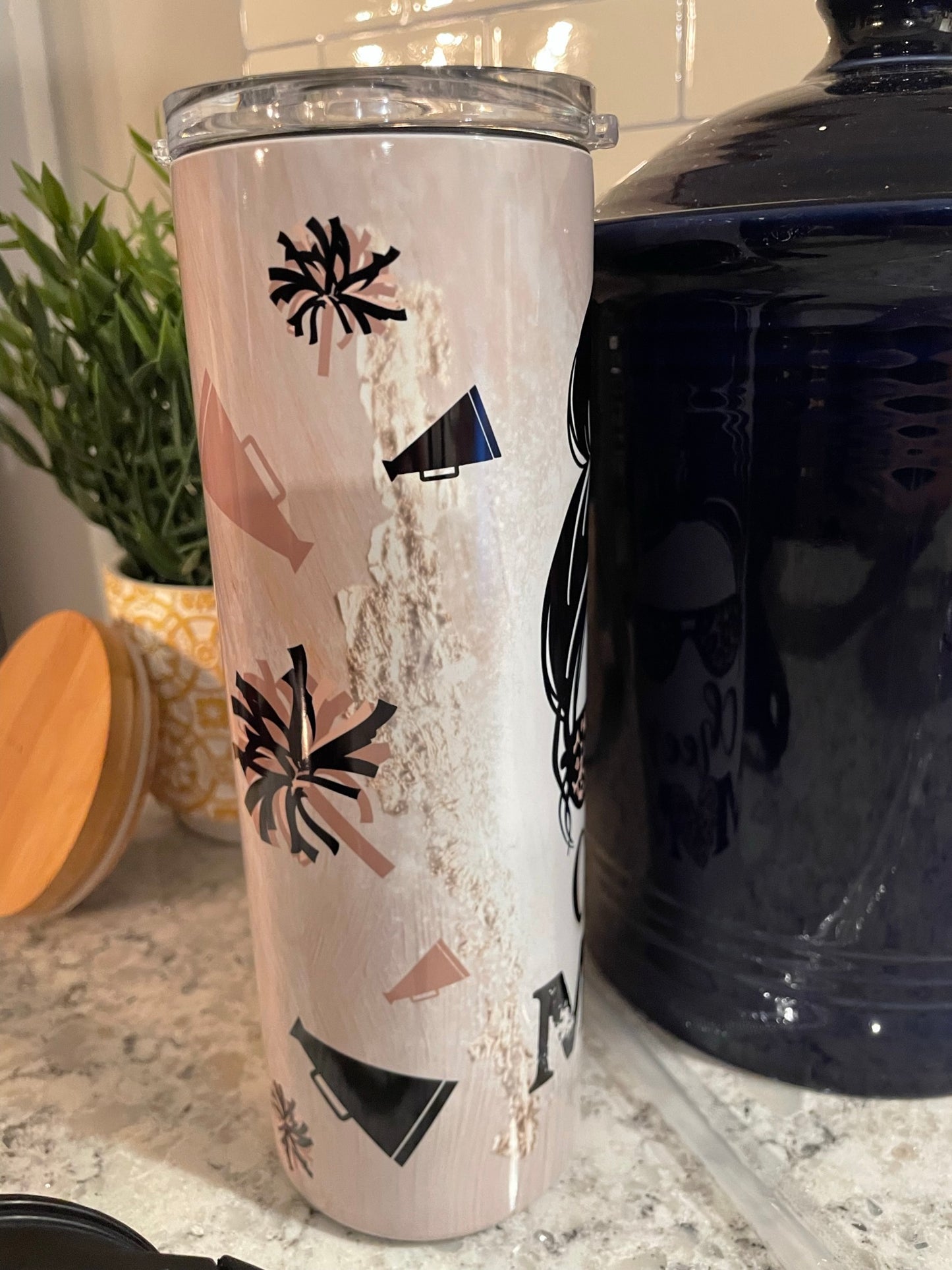 20 ounce Insulated Skinny Tumbler - Cheer Mom