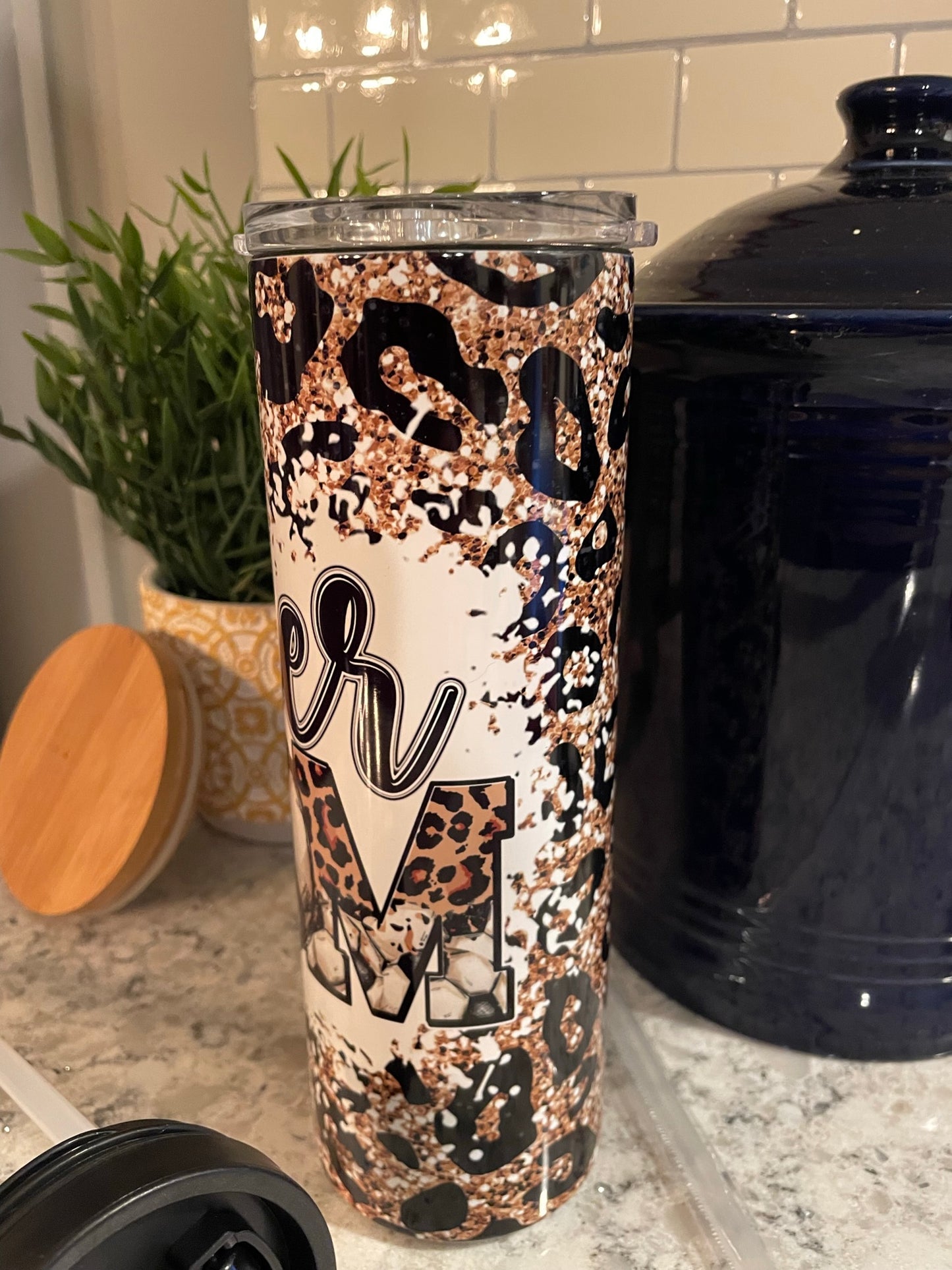 20 ounce Insulated Skinny Tumbler - Soccer Mom