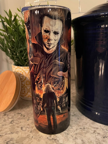 20 ounce Insulated Skinny Tumbler - Scary Movies