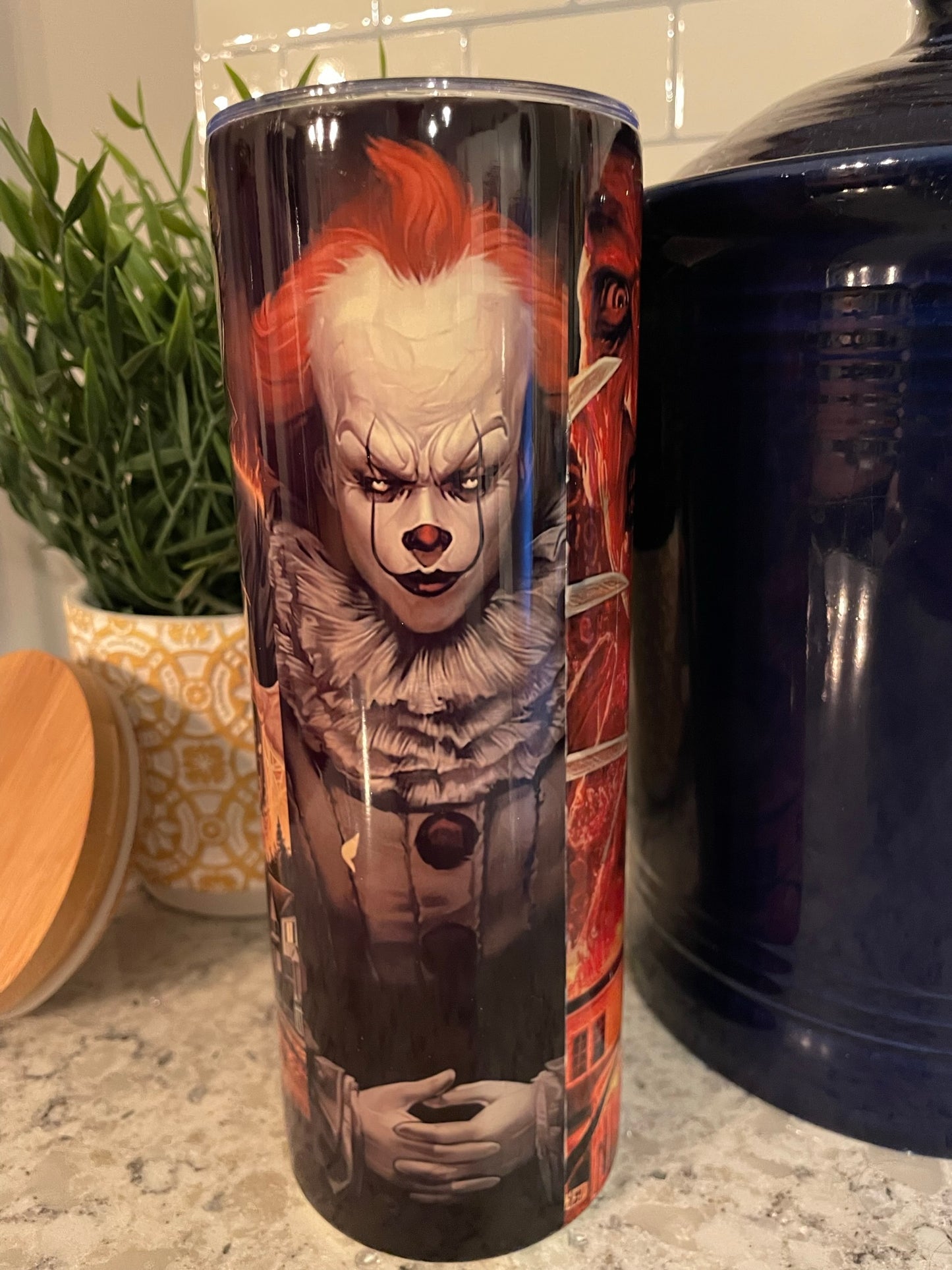 20 ounce Insulated Skinny Tumbler - Scary Movies