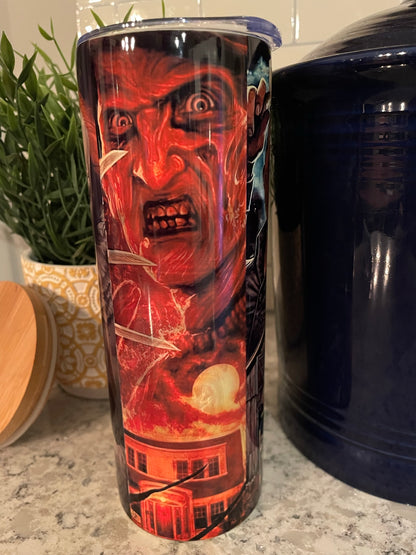 20 ounce Insulated Skinny Tumbler - Scary Movies