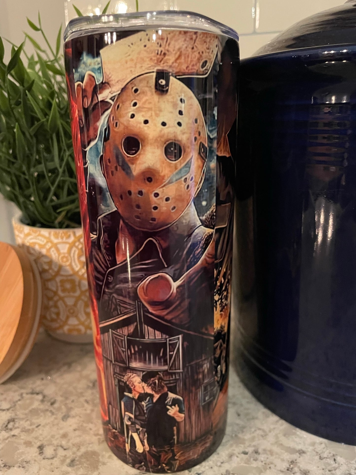 20 ounce Insulated Skinny Tumbler - Scary Movies