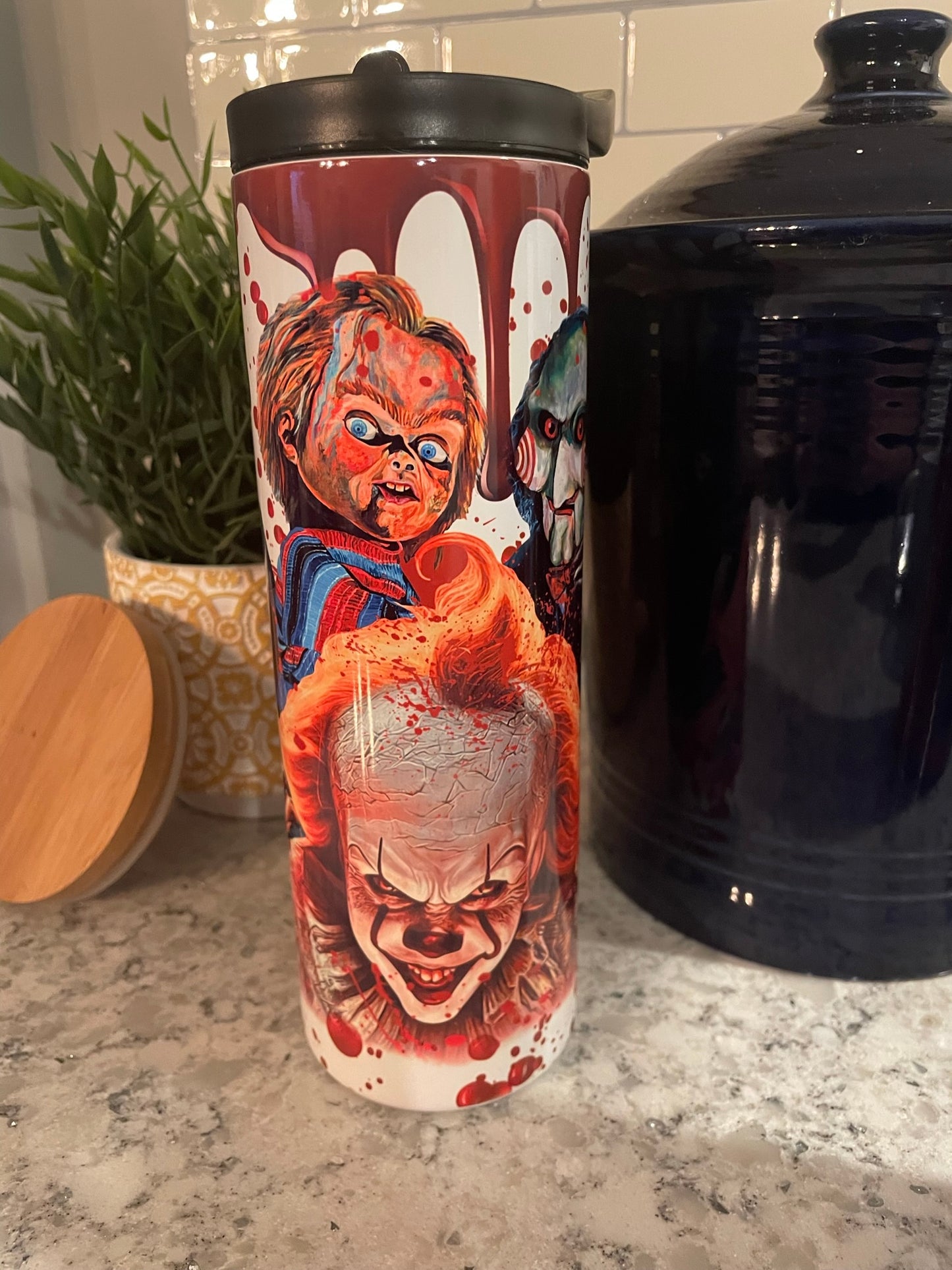 20 ounce Insulated Skinny Tumbler - Scary Movies 2