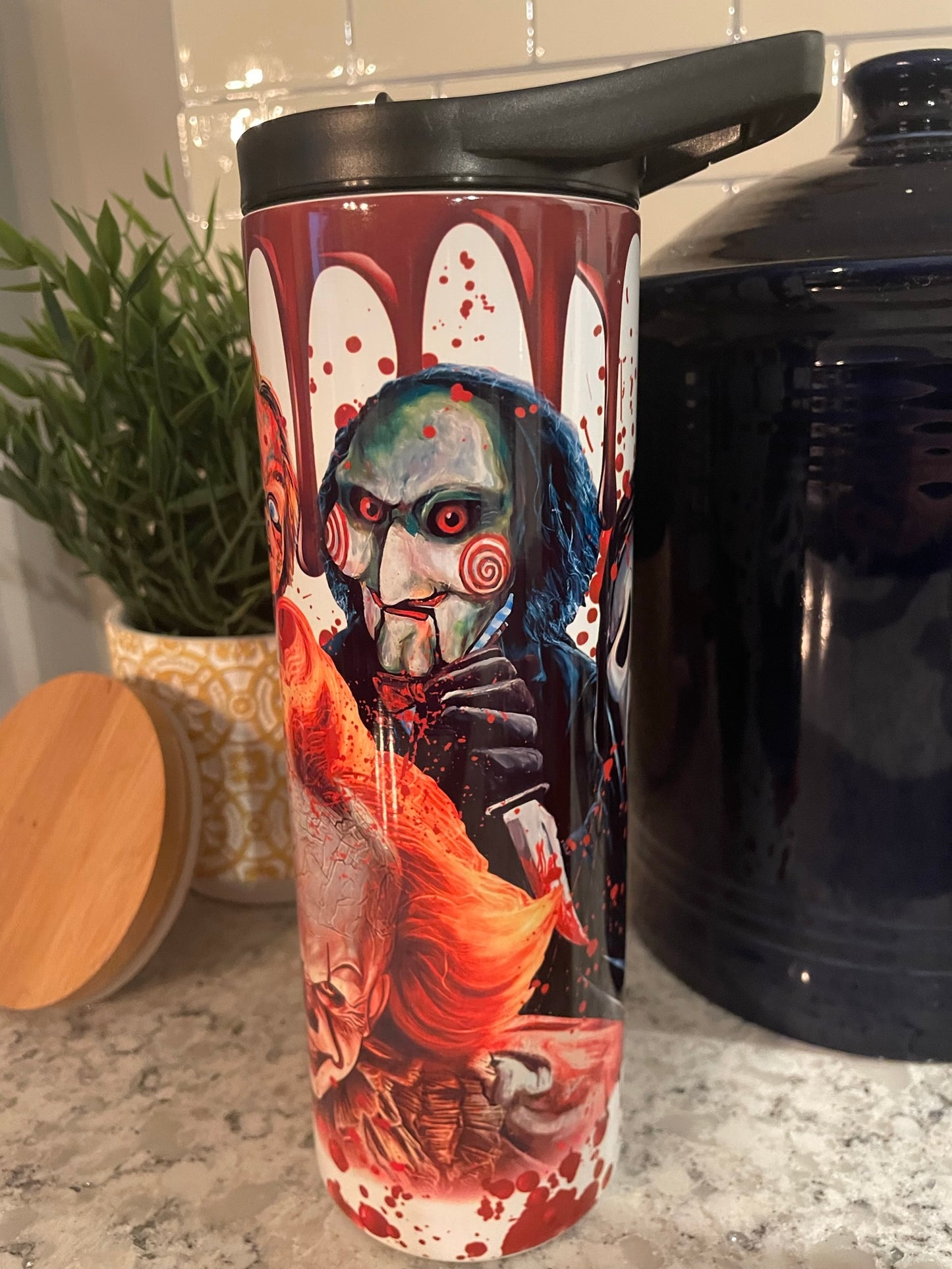 20 ounce Insulated Skinny Tumbler - Scary Movies 2