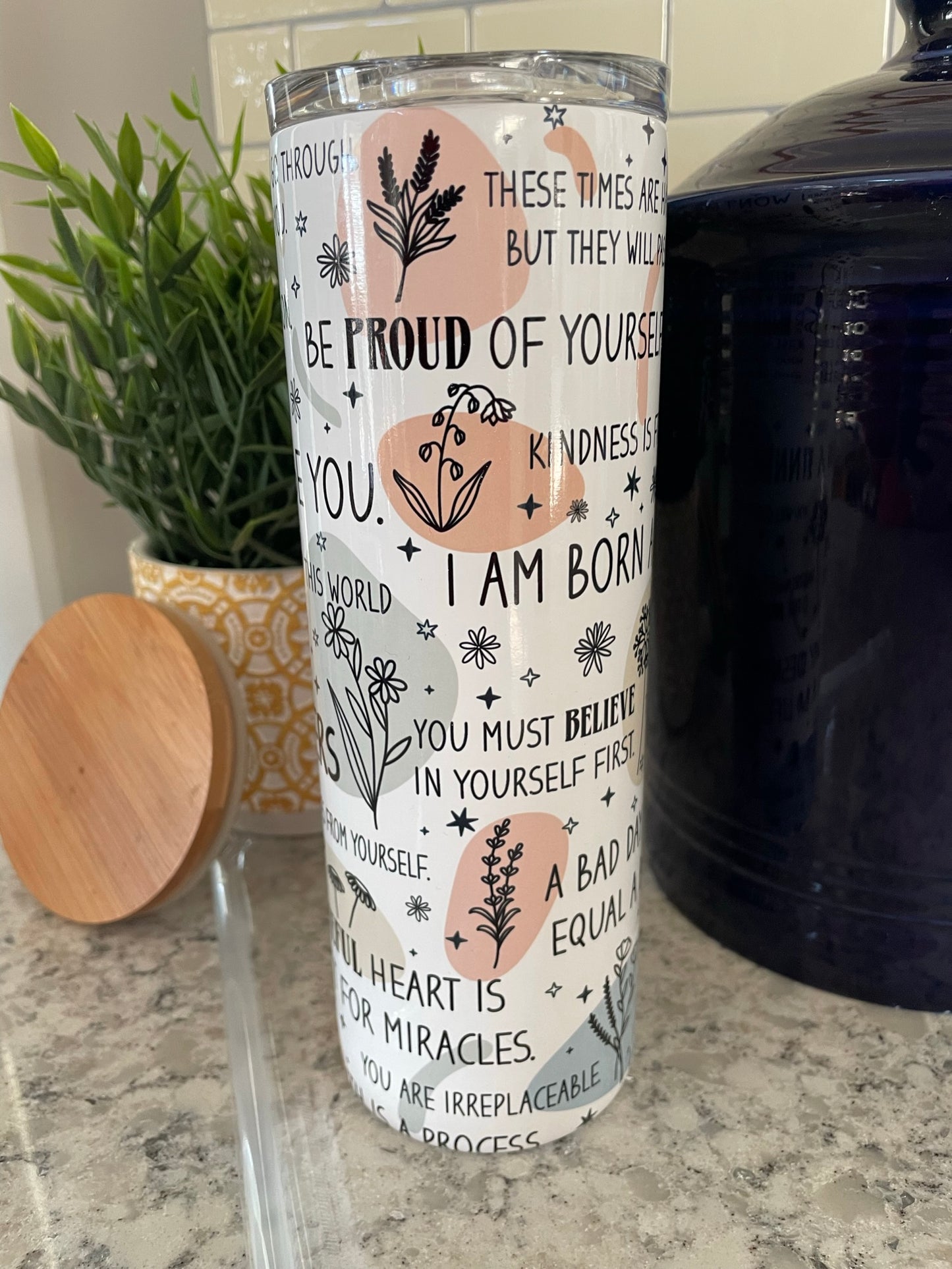 20 ounce Insulated Skinny Tumbler - Daily Reminders