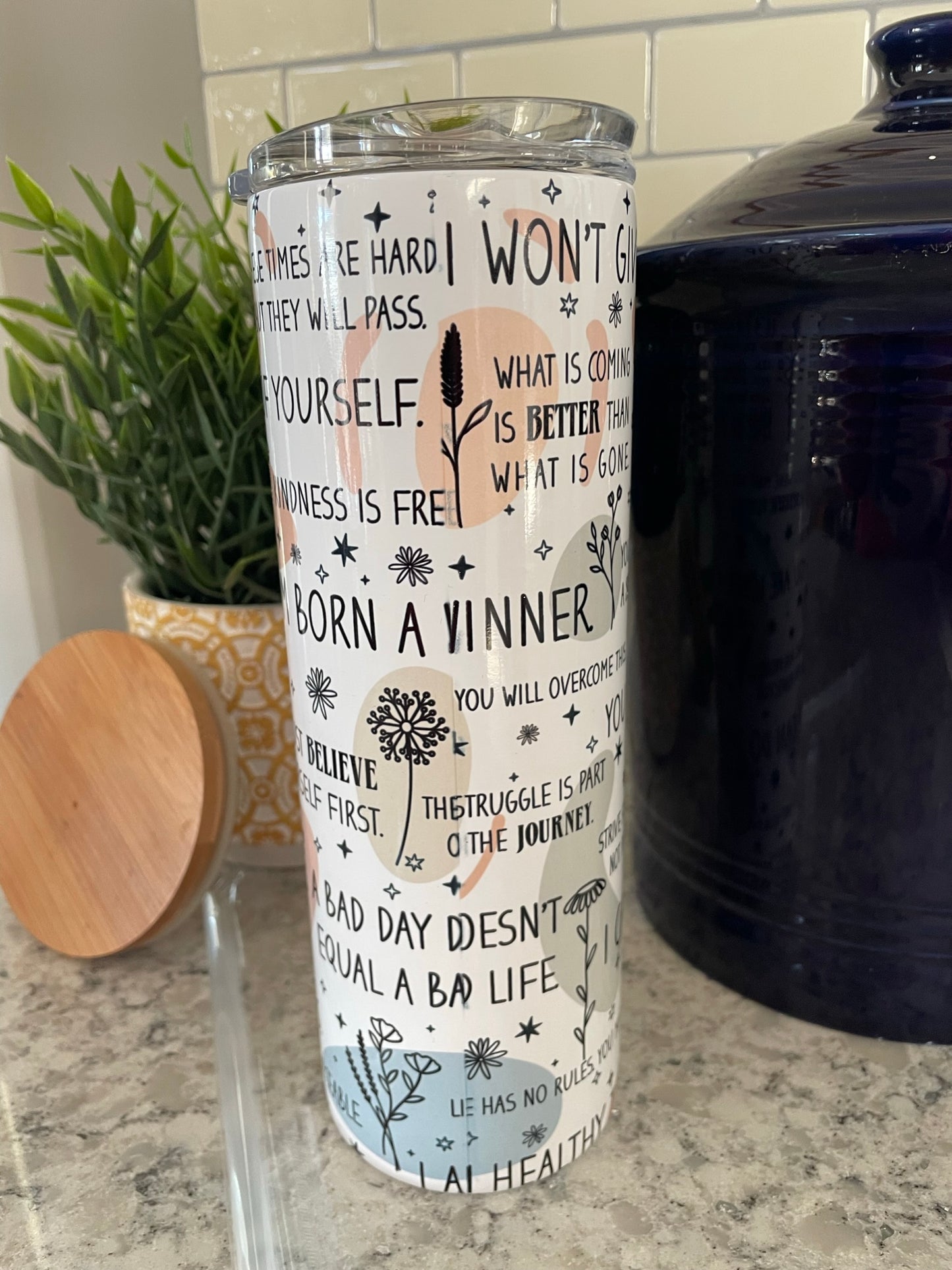 20 ounce Insulated Skinny Tumbler - Daily Reminders