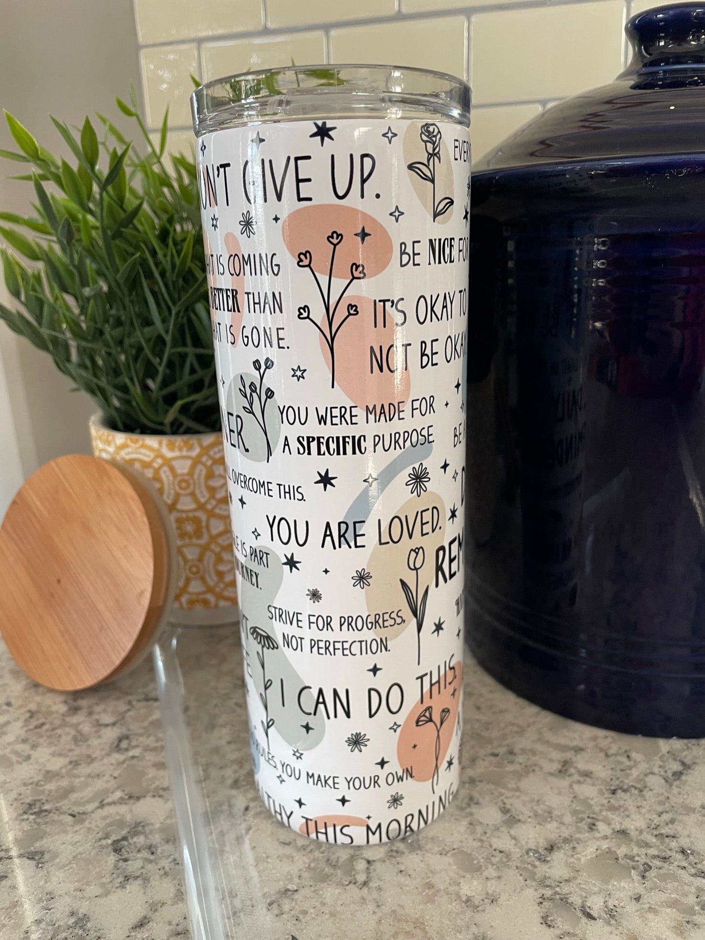 20 ounce Insulated Skinny Tumbler - Daily Reminders