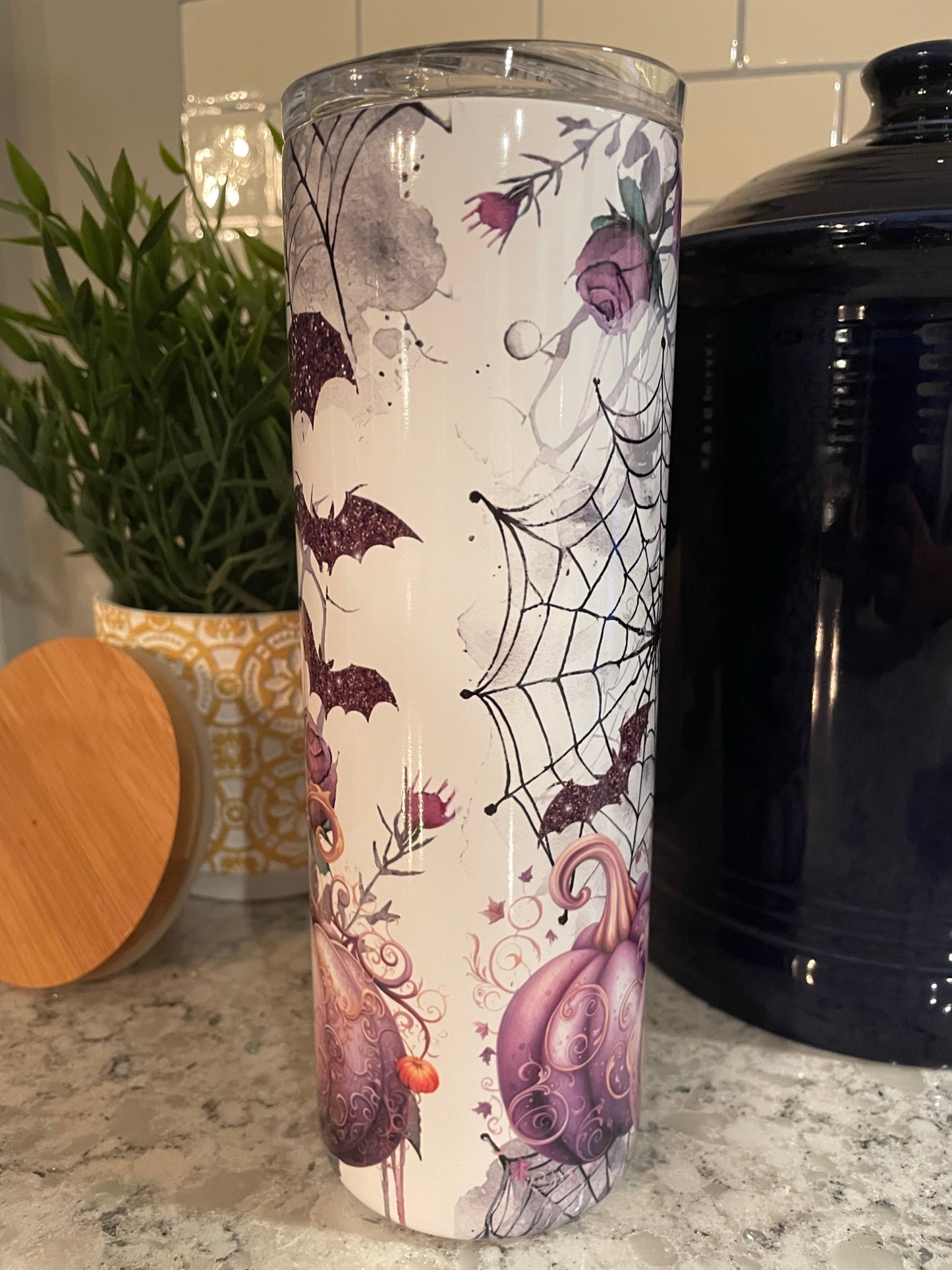 20 ounce Insulated Skinny Tumbler - Highland Halloween Cow