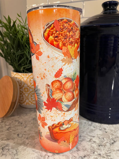 20 ounce Insulated Skinny Tumbler - Get Your Fat Pants Ready  Thanksgiving Turkey