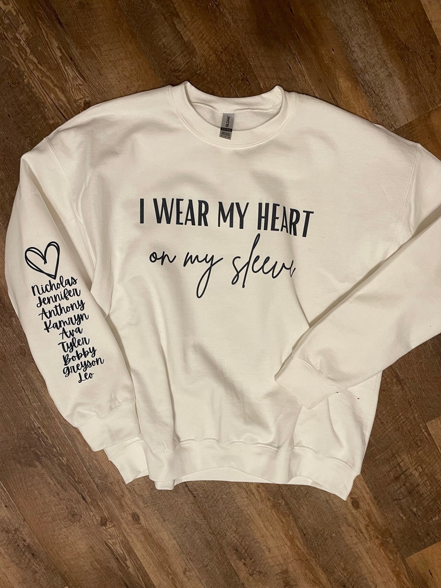 ‘I Wear My Heart on my Sleeve' Crewneck Sweatshirt