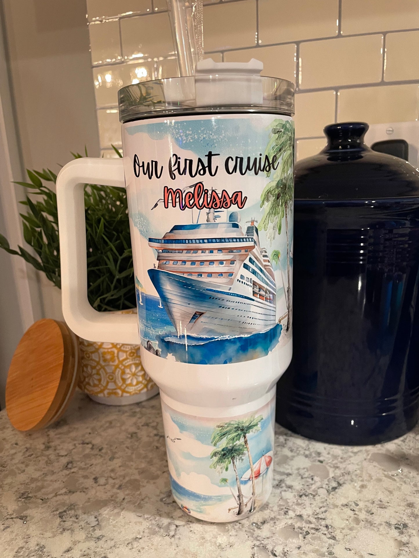 40 ounce Insulated Travel Tumbler - Our First Cruise - Life Is Better On A Cruise