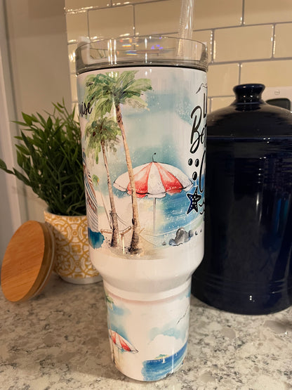 40 ounce Insulated Travel Tumbler - Our First Cruise - Life Is Better On A Cruise