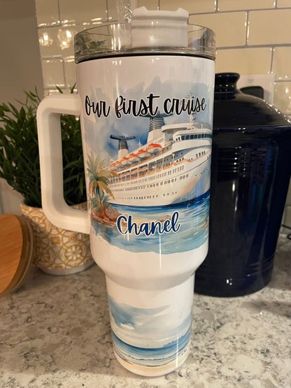 40 ounce Insulated Travel Tumbler - Life Is Better On A Cruse - Our First Cruise