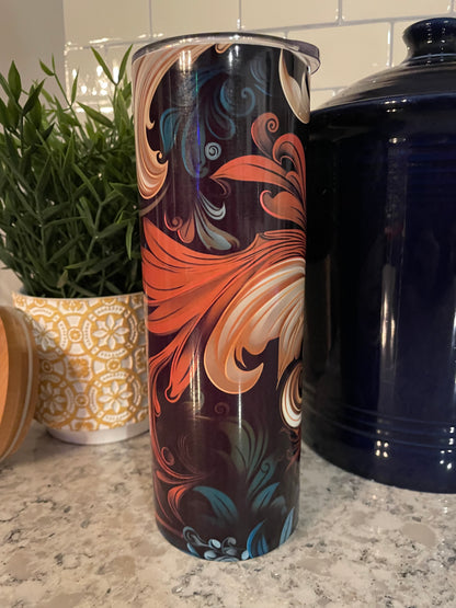 20 ounce Insulated Skinny Tumbler - Dark Paisley