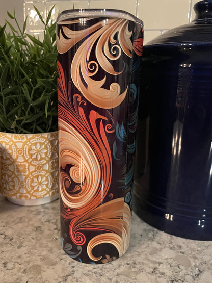 20 ounce Insulated Skinny Tumbler - Dark Paisley