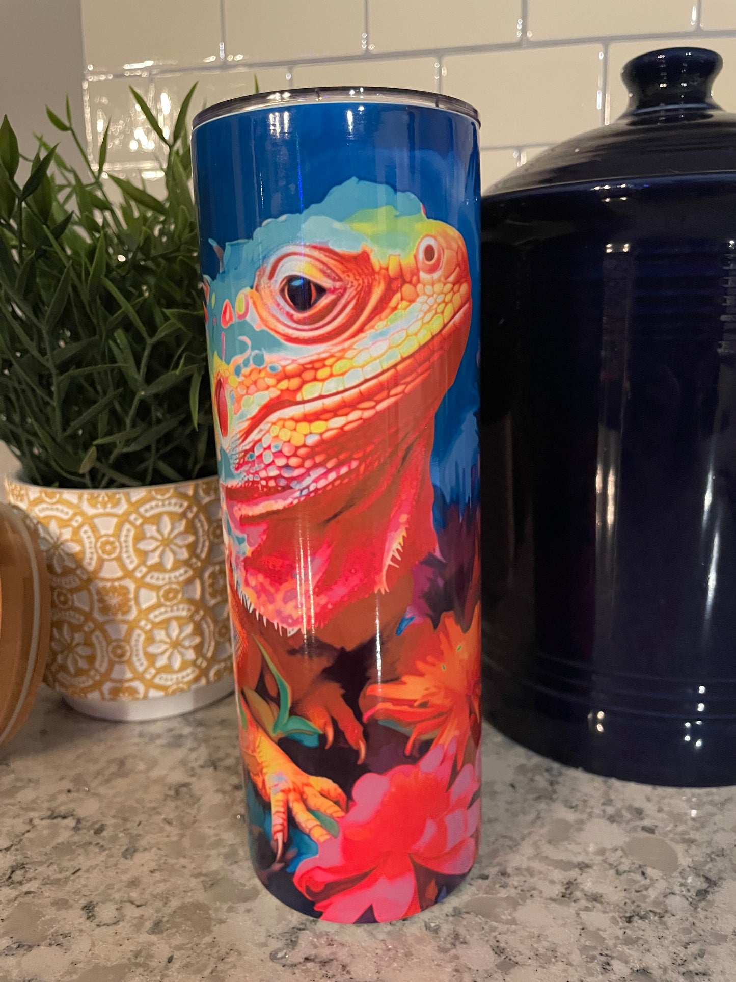 20 ounce Insulated Skinny Tumbler - Bearded Dragon Whisper