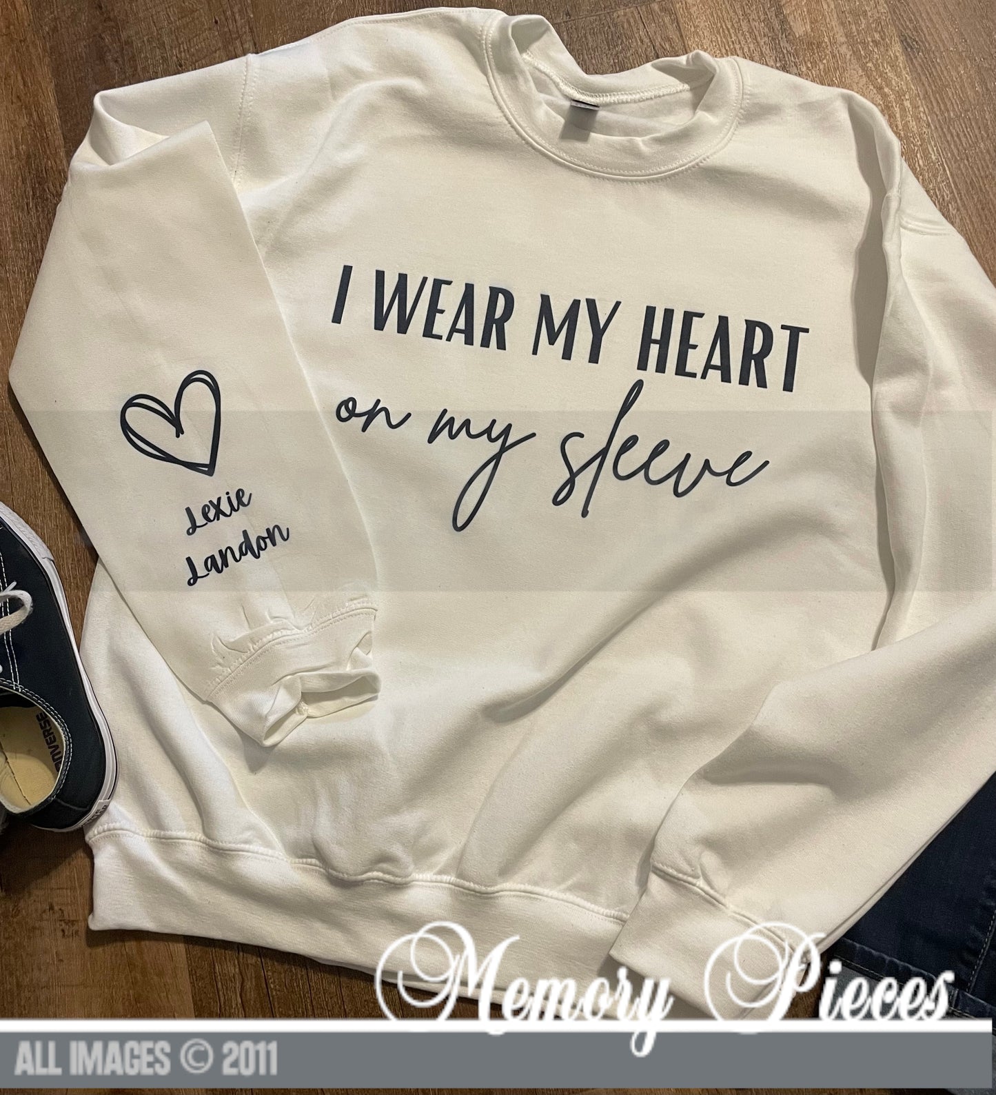 ‘I Wear My Heart on my Sleeve' Crewneck Sweatshirt