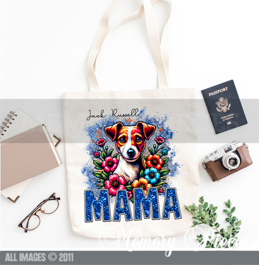 Jack Russell Dog Mama Tote Bags