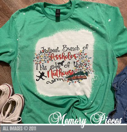 Short Sleeve ‘Jolliest Bunch of...’ Bleached T-Shirt