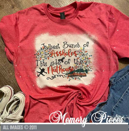 Short Sleeve ‘Jolliest Bunch of...’ Bleached T-Shirt